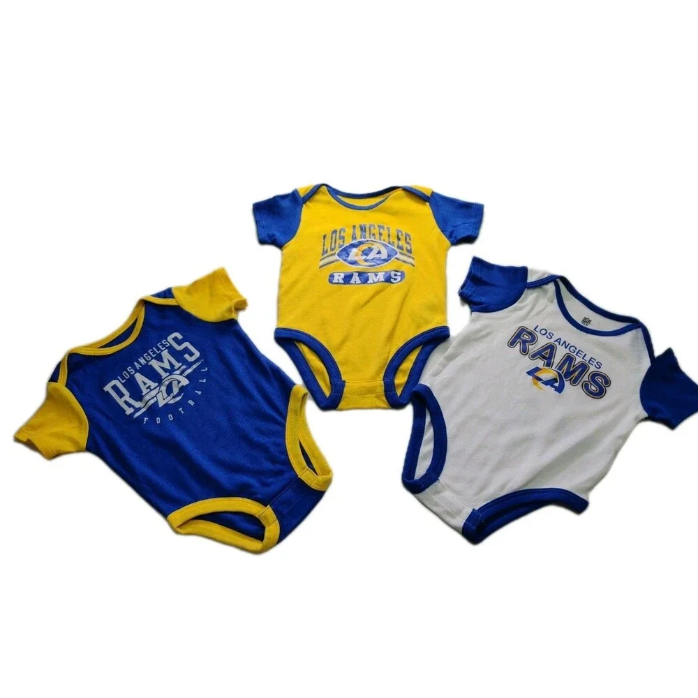 NFL Los Angeles RAMS - Football - 3 Piece Shirt Set - Infant 12-months New-002